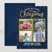 Gold und Blue Frohe Weihnachten (Vorne/Hinten)