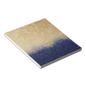 Gold und Blue Glitzer Ombre Luxury Design Notizblock (angewinkelt)