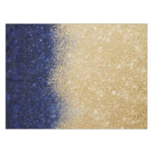 Gold und Blue Glitzer Ombre Luxury Design Tischdecke (Vorderseite (Horizontal))