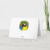 Gold und Blue Macaw Parrot Fantasy Grußkarten Karte (Rückseite)