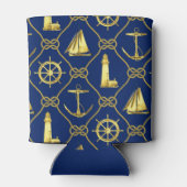Gold und Blue Nautic Design Dosenkühler (Rückseite)