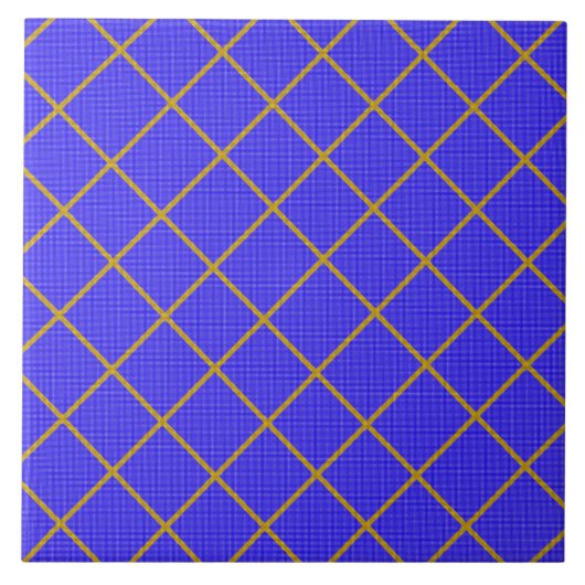 Gold und Blue Tile Fliese (Vorderseite)