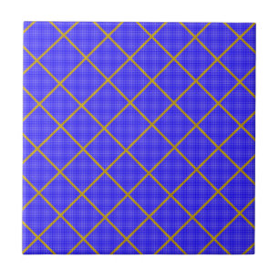 Gold und Blue Tile Fliese