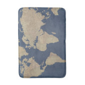 Gold und Blue World Map Badematte (Vorderseite Vertikal)
