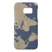 Gold und Blue World Map Case-Mate Samsung Galaxy Hülle (Rückseite)