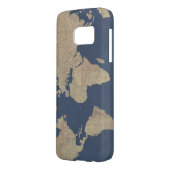 Gold und Blue World Map Case-Mate Samsung Galaxy Hülle (Rückseite Links)