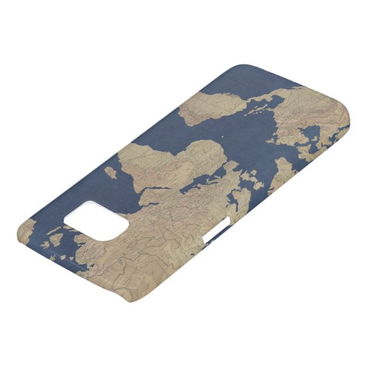 Gold und Blue World Map Case-Mate Samsung Galaxy Hülle (unten)
