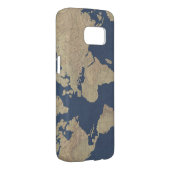 Gold und Blue World Map Case-Mate Samsung Galaxy Hülle (Rückseite/rechts)