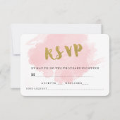 GOLD UND BLUSH WEDD RSVP (Vorderseite)
