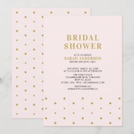 Gold und Blütenpinsel | Chic Modern Brautparty Einladung