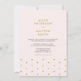 Gold und Blütenpinsel | Chic Modern Wedding Einlad Einladung