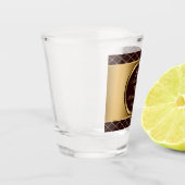 Gold- und Braundiamanten Schnapsglas (Links)