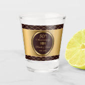 Gold- und Braundiamanten Schnapsglas (Vorderseite)