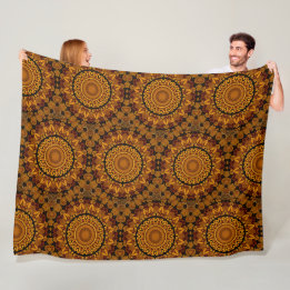 Gold- und Brauner Fleece-Decke Fleecedecke