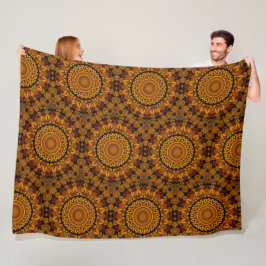 Gold- und Brauner Fleece-Decke Fleecedecke