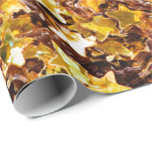 Gold- und Braunstars Geschenkpapier (Rolleneckpunkt)