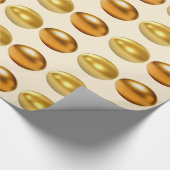 Gold- und Bronze-Ostereier Geschenkpapier (Ecke)