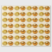 Gold- und Bronze-Ostereier Geschenkpapier (Flach)