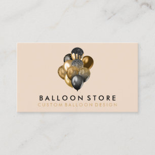 Gold- und Bronzeglitter-Partyballon-Dekorationen Visitenkarte