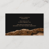 Gold und Brown Agate Business Card Visitenkarte (Rückseite)