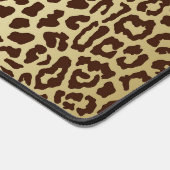 Gold und Brown Animal Print Desk Pad Schreibtischunterlage (Ecke)
