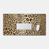 Gold und Brown Animal Print Desk Pad Schreibtischunterlage (Tastatur & Maus)