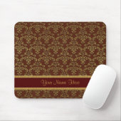 Gold und Brown Damask Mousepad (Mit Mouse)