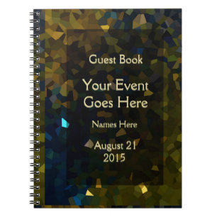 Gold und Brownkristallgast-Buch Notizblock