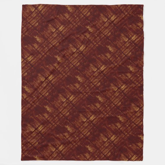 Gold-und BurgundersGrungy Linien und spritzt Fleecedecke (Vorderseite)