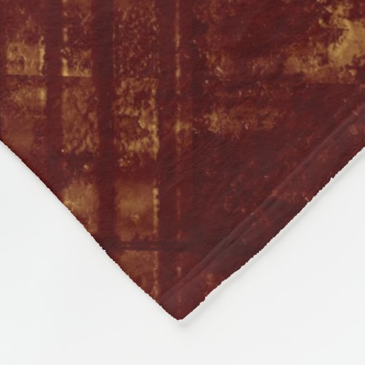 Gold-und BurgundersGrungy Linien und spritzt Fleecedecke (Ecke)