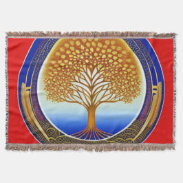 Gold und Cyan Tree of Life Decke