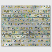 Gold- und der Ohrschneckeägyptische Hieroglyphen Geschenkpapier (Flach)