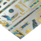Gold- und der Ohrschneckeägyptische Hieroglyphen Tischdecke (Schrägansicht)