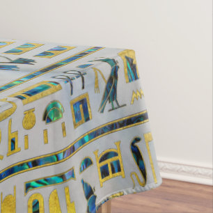 Gold- und der Ohrschneckeägyptische Hieroglyphen Tischdecke