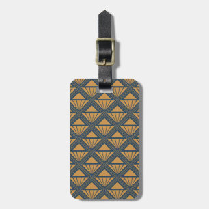 Gold und dunkelblau Art Deco Design mit Rhombus Gepäckanhänger