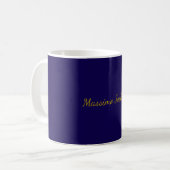 Gold und dunkelblaue Farbe, professionell schlicht Kaffeetasse (Vorderseite Links)
