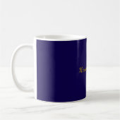 Gold und dunkelblaue Farbe, professionell schlicht Kaffeetasse (Links)
