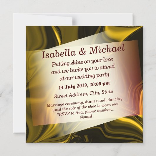 Gold- und Dunkelkurven oder gelbliche metallische  Magneteinladung (Vorderseite)