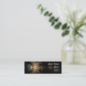 Gold und Edelsteine Mini Visitenkarte (Stehend Vorderseite)
