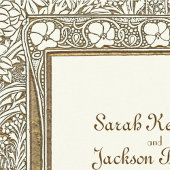 Gold und Elfenbeinküste Elegante Vintage Jugendsti Einladung