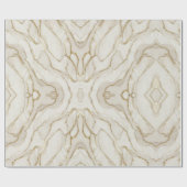 Gold- und Elfenbeinmarmor Geschenkpapier (Flach)