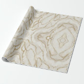 Gold- und Elfenbeinmarmor Geschenkpapier (Ungerollt)