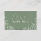 Gold und Emerald Blätter Minimalistische Visitenka Visitenkarte (Vorderseite)