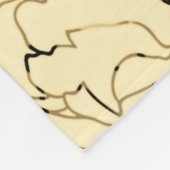 Gold und gelber Rosendruck Fleecedecke (Ecke)