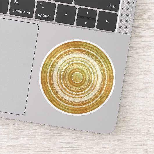 Gold- und Glitter-Mandala Aufkleber (Detail)