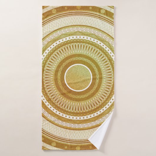 Gold- und Glitter-Mandala Badehandtuch (Badehandtuch)