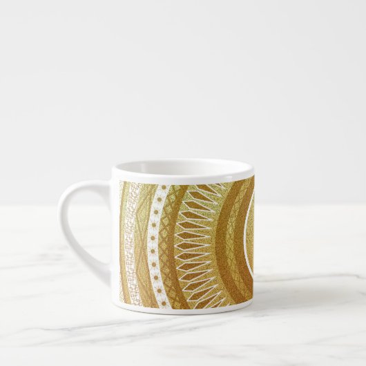 Gold- und Glitter-Mandala Espressotasse (Links)