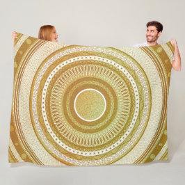 Gold- und Glitter-Mandala Fleecedecke