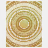 Gold- und Glitter-Mandala Fleecedecke (Vorderseite)