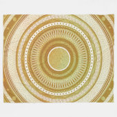 Gold- und Glitter-Mandala Fleecedecke (Vorderseite (Horizontal))